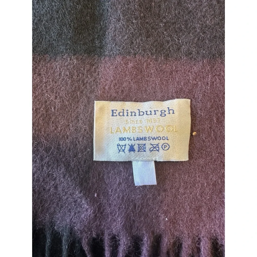 Edinburgh 100% Lambs wool Multi Color Tasseled Scarf 55
